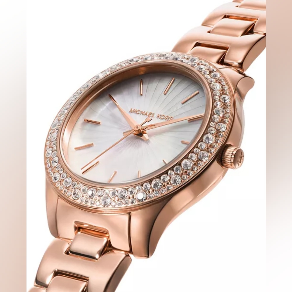 Michael Kors Liliane 36mm Rose Gold Womens Watch - Picture 7 of 8